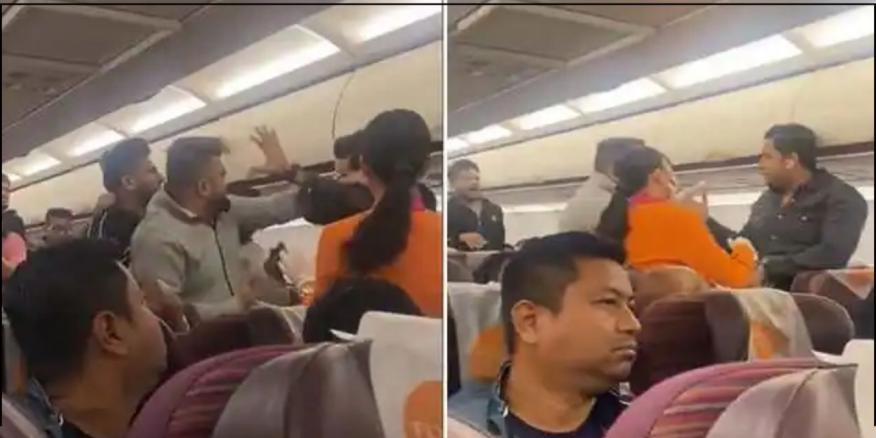 बैंकाक से भारत आ रही फ्लाइट में यात्रियों के बीच हुई झड़प ,मारपीट का वीडियो सोशल मीडिया पर वायरल
